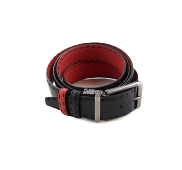 Black/Red Pebble Belt - 12552-63835 - Hammer Made