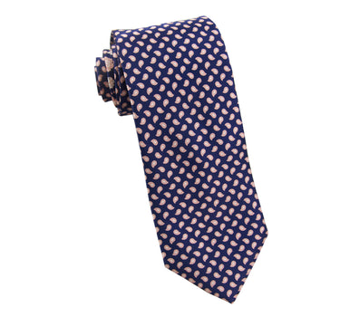 Dk Blue/Pink Mini Paisley Tie