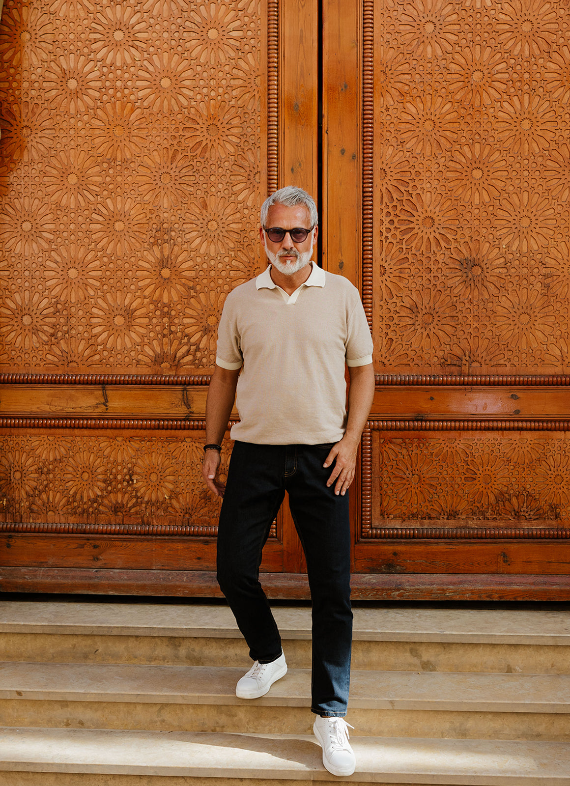 Buhl Split Neck Knit Polo