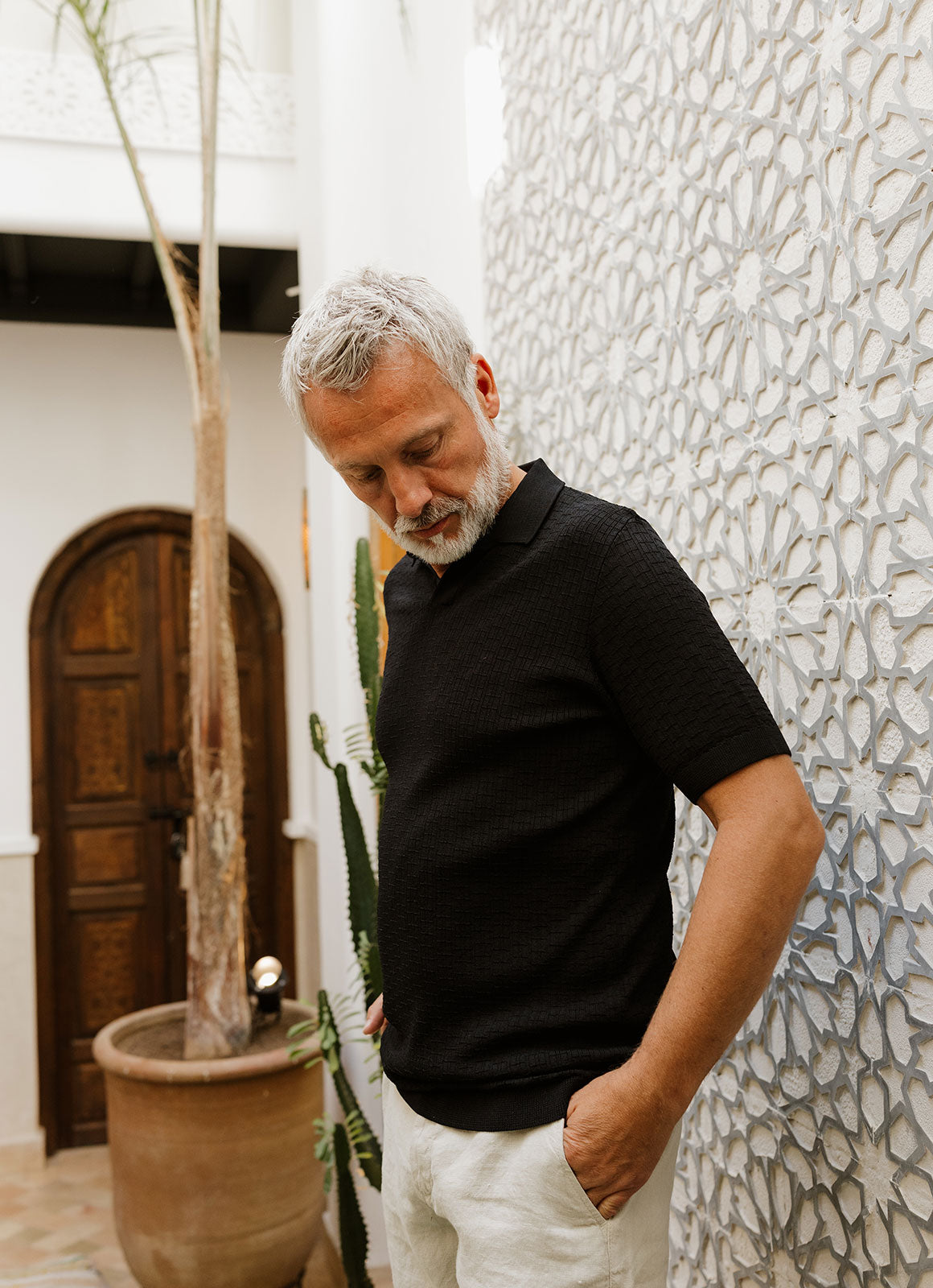 Buhl Split Neck Knit Tee