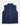 The Briggs Vegan Suede Vest in navy blue features a quilted, sleeveless design with a front zipper, two side pockets, and a chest pocket, showcasing European craftsmanship. Displayed on a plain white background.