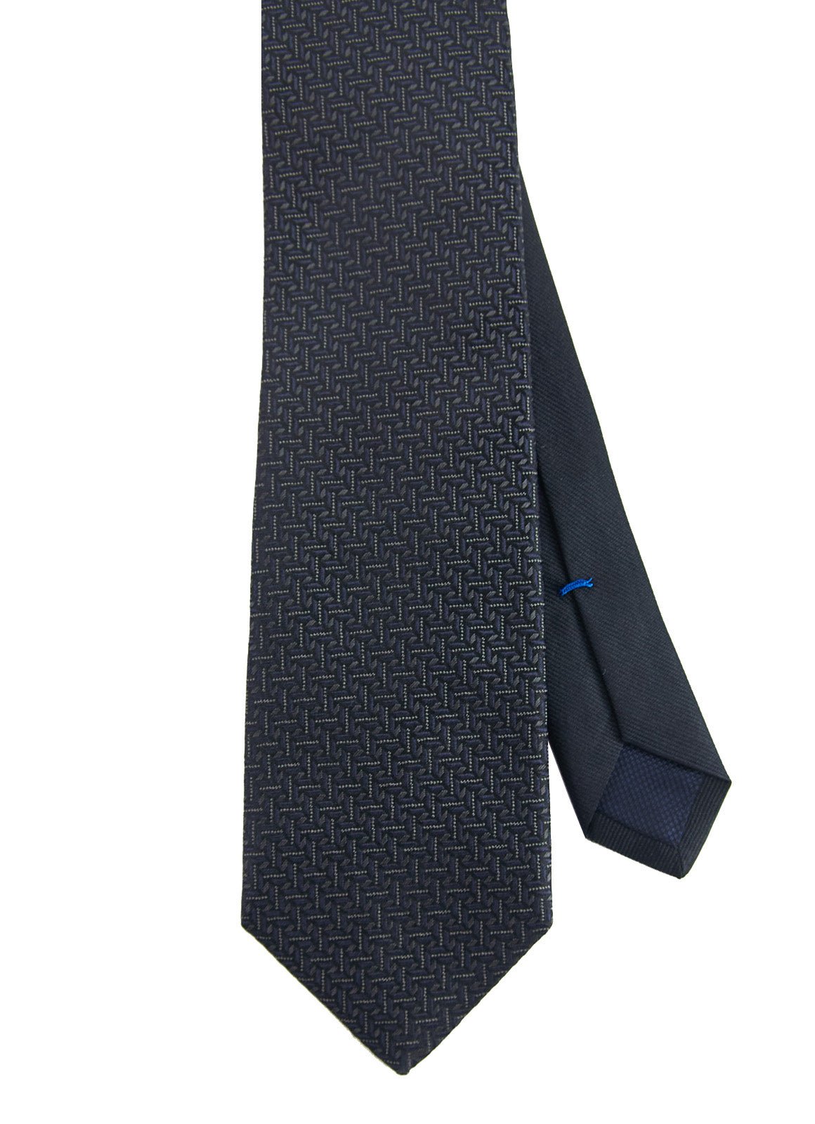 Black Chevron Silk Neck Tie - 15134 - 79298 - Hammer Made