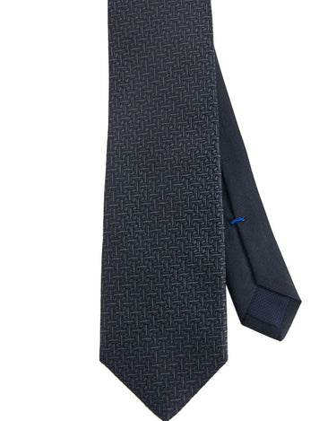 Black Chevron Silk Neck Tie - 15134 - 79298 - Hammer Made