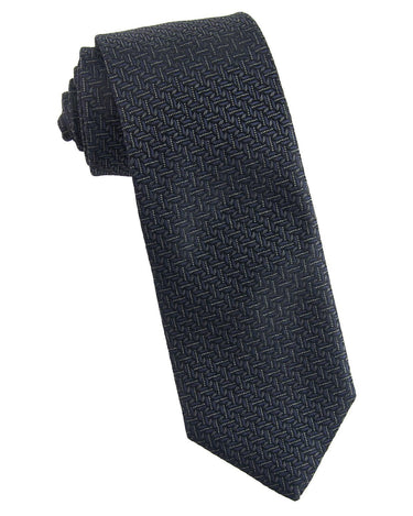 Black Chevron Silk Neck Tie - 15134 - 79298 - Hammer Made