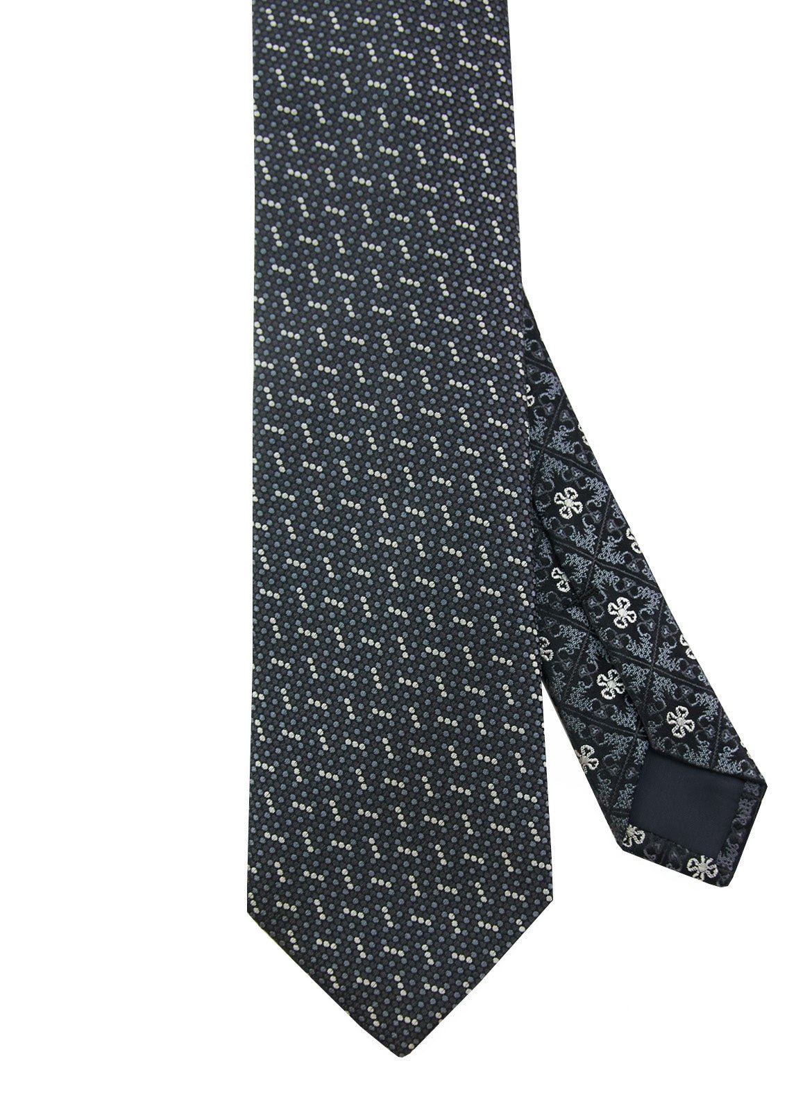 Black Micro Dot Silk Neck Tie - 15134 - 80754 - Hammer Made