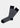Black/Grey Stripe Socks, featuring horizontal gray stripes on black, are shown laid flat on a white background and available in sizes 8-12.