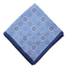 Blue Medallion Silk Pocket Square - 15136 - 80812 - Hammer Made