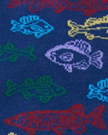 Blue/Multi Fish Socks - REF 43942 PL - 80777 - Hammer Made