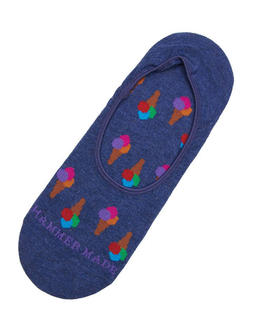 Blue/Multi Ice Cream No Show Socks - SUB5045 PL - 81460 - Hammer Made