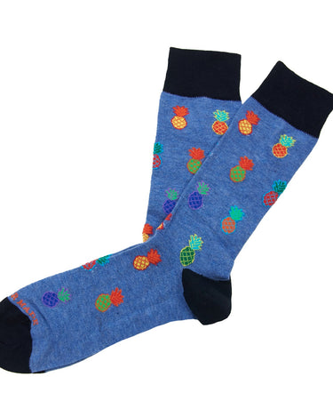 Blue/Multi Pineapple Socks - REF 44195 PL - 80778 - Hammer Made