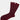 A pair of Burgundy/Blue Circle Dot Socks made from cotton, featuring small blue circle dots on a maroon background, made in Turkey. Displayed laid flat on a white surface and available in size 8-12.