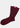 A pair of Burgundy/Blue Circle Dot Socks made from cotton, featuring small blue circle dots on a maroon background, made in Turkey. Displayed laid flat on a white surface and available in size 8-12.