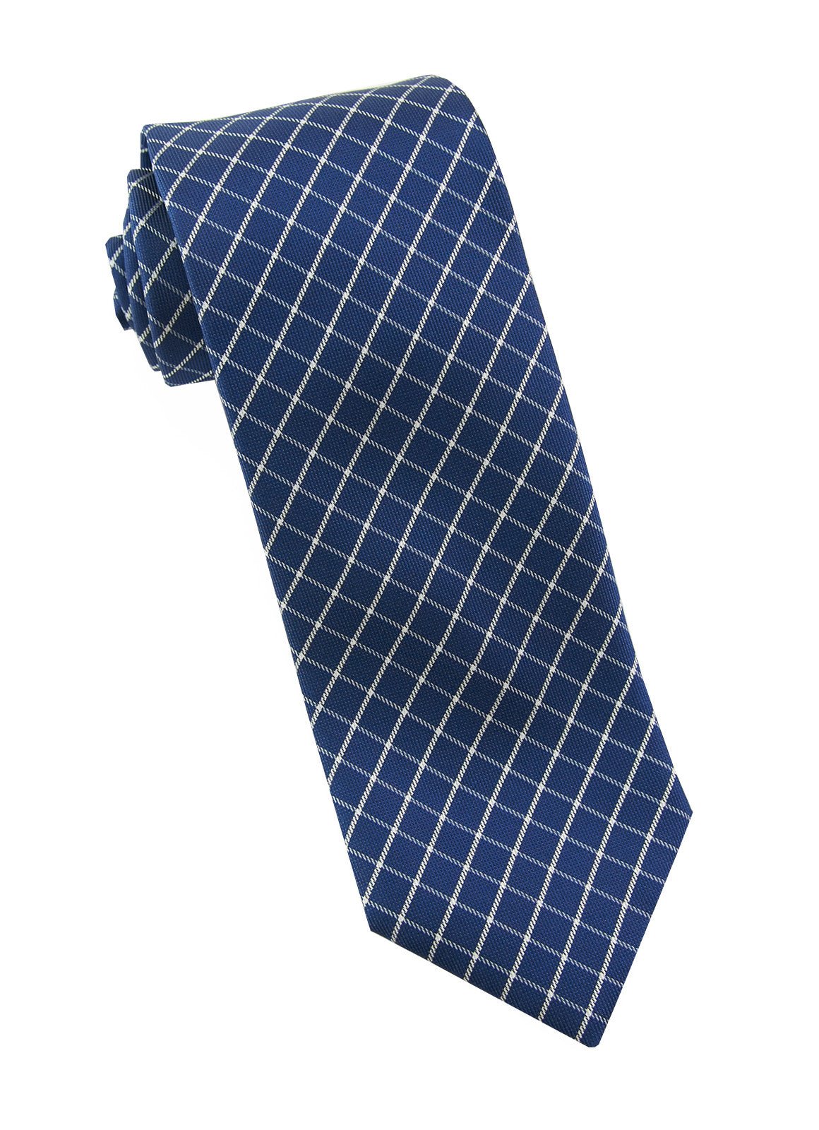 Dk Blue Check Silk Neck Tie - 15134 - 80746 - Hammer Made