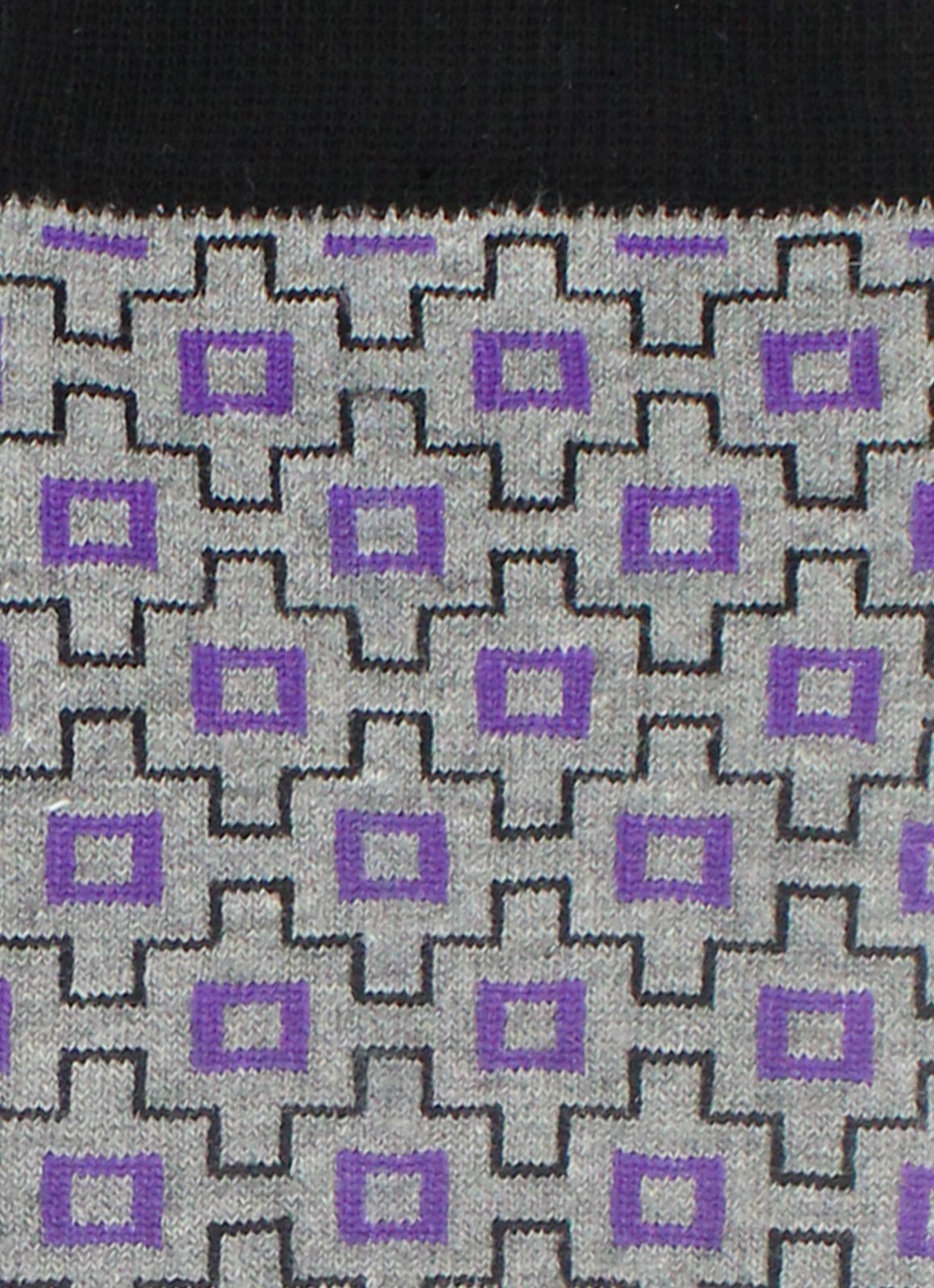Grey square patterned sock - 14286 - 72650 - Hammer Made