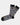 Grey Vintage Camera Socks: Grey socks with black toes and cuffs featuring a colorful pattern of cameras and related icons in black, white, red, and yellow. Fits sizes 8-12.