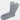 A pair of Grey/Navy Melange Ribbed Socks, crafted from soft cotton in light gray with a subtle dark dotted pattern, fits sizes 8-12 and is displayed on a white background.