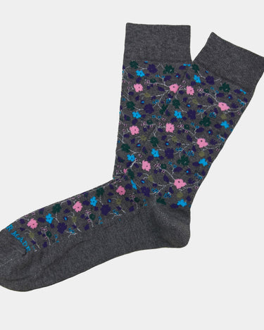 Grey/Pastel Flower Socks - REF 44393 PL - 80768 - Hammer Made