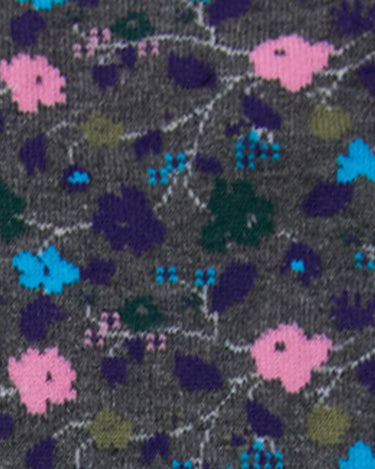 Grey/Pastel Flower Socks - REF 44393 PL - 80768 - Hammer Made