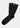 The Grey/Purple Mini Dot Sock is a pair of grey knee-high socks with purple polka dots and purple-striped cuffs, made in Portugal and shown on a white background. Available in sizes 8-12.
