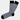 The Ice Cream Shop Sock is a pair of gray cotton socks with black heels, toes, and cuffs, decorated with colorful ice cream cone and popsicle patterns. Made in Turkey.