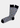 The Ice Cream Shop Sock is a pair of gray cotton socks with black heels, toes, and cuffs, decorated with colorful ice cream cone and popsicle patterns. Made in Turkey.
