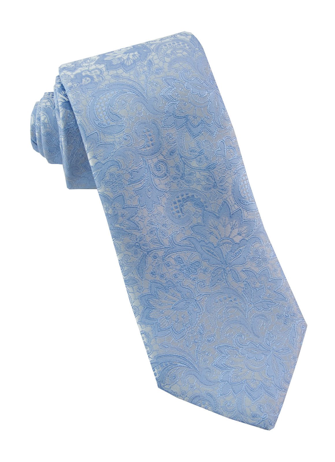 Lt Blue Paisly Silk Neck Tie - 15134 - 80755 - Hammer Made