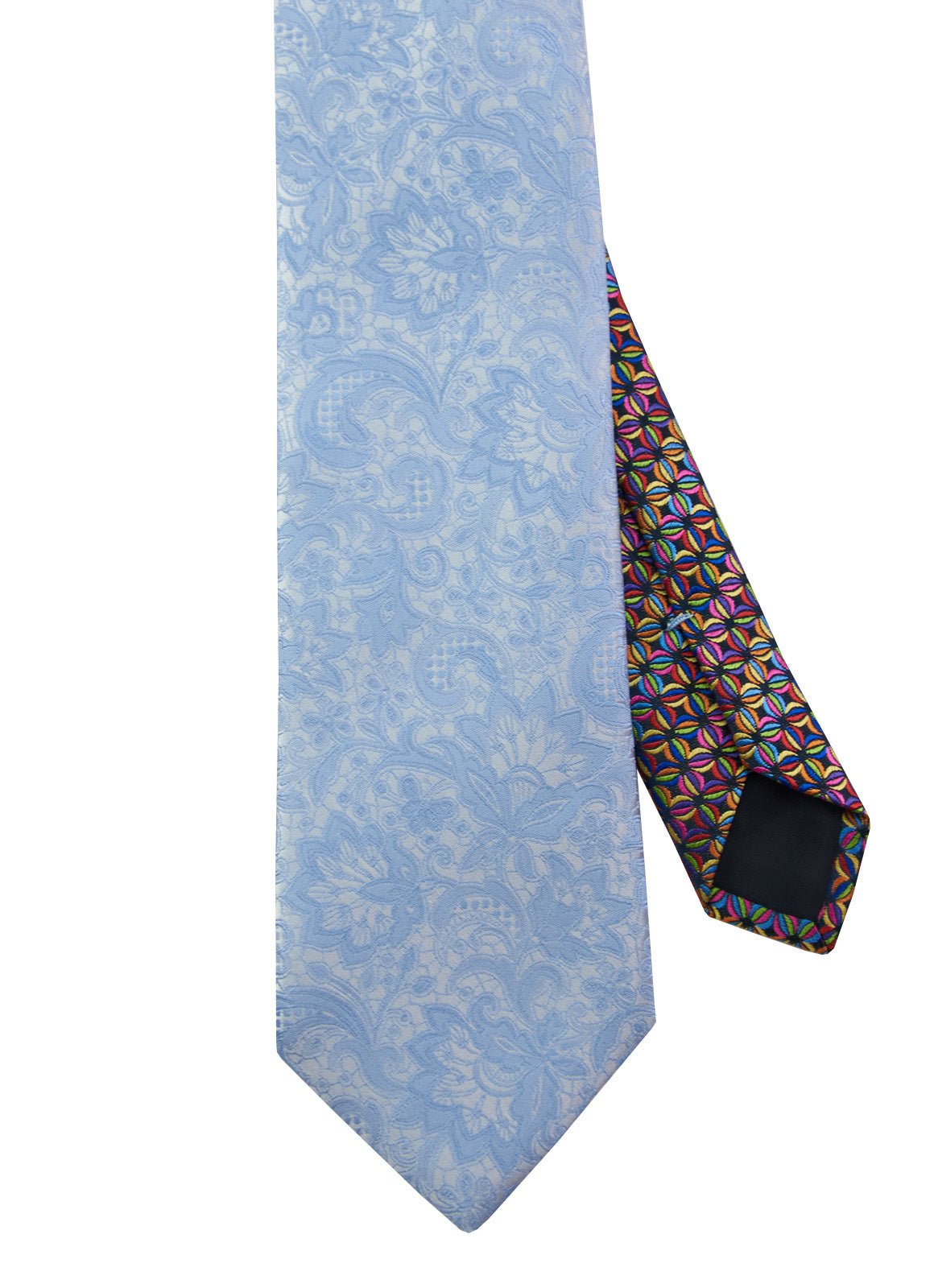 Lt Blue Paisly Silk Neck Tie - 15134 - 80755 - Hammer Made