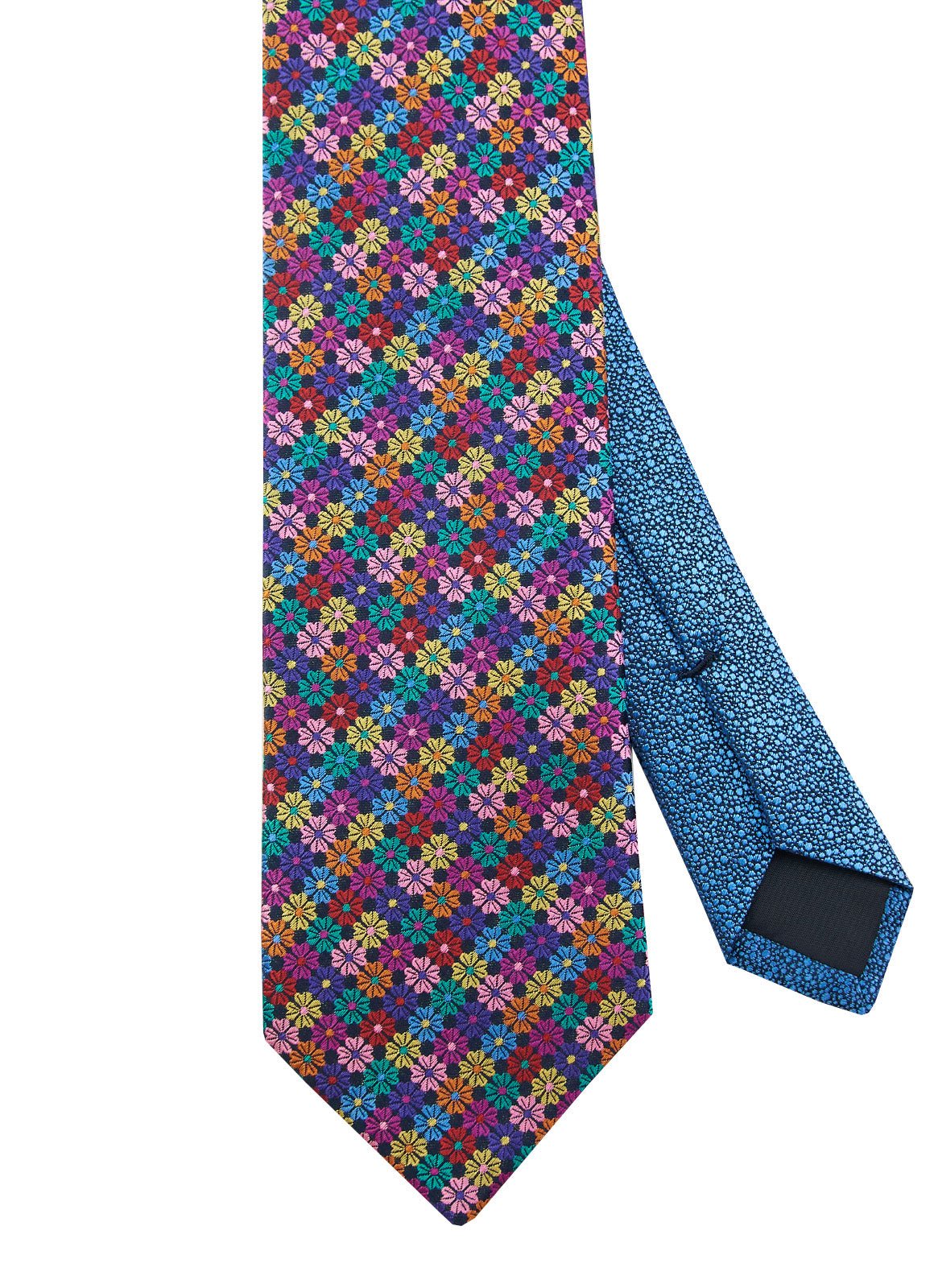 Multi Floral Silk Neck Tie - 15134 - 80742 - Hammer Made