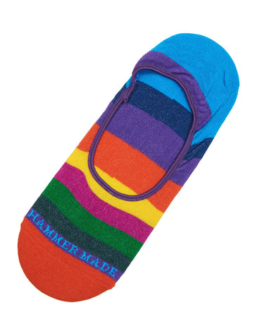 Multi Stripe No Show Socks - SUB5161 PL - 81462 - Hammer Made