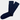 The Navy Block Bamboo Blend Sock features a small light blue square pattern on navy, shown laid flat on a white background. Made from soft, breathable bamboo blend fabric for all-day comfort.