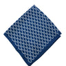 Navy Lattice Silk Pocket Square - 15136 - 80815 - Hammer Made