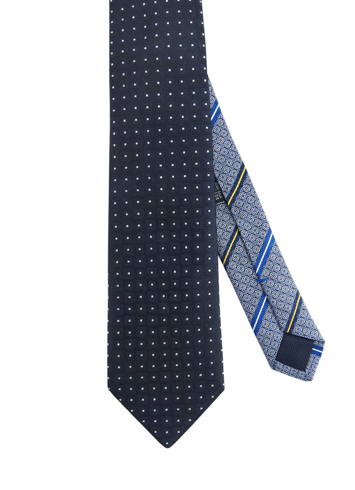 Navy Micro Silk Neck Tie - 15134 - 79286 - Hammer Made