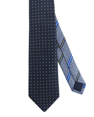 Navy Micro Silk Neck Tie - 15134 - 79286 - Hammer Made