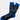 A Navy/Blue Paisley Sock made from cotton in Turkey, featuring blue cuffs, heels, and toes with a brown and light blue paisley pattern; fits sizes 8-12.