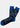 A Navy/Blue Paisley Sock made from cotton in Turkey, featuring blue cuffs, heels, and toes with a brown and light blue paisley pattern; fits sizes 8-12.