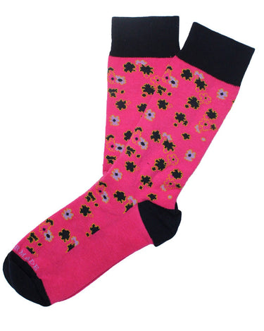 Pink Floral Sock - 14603 - 74138 - Hammer Made