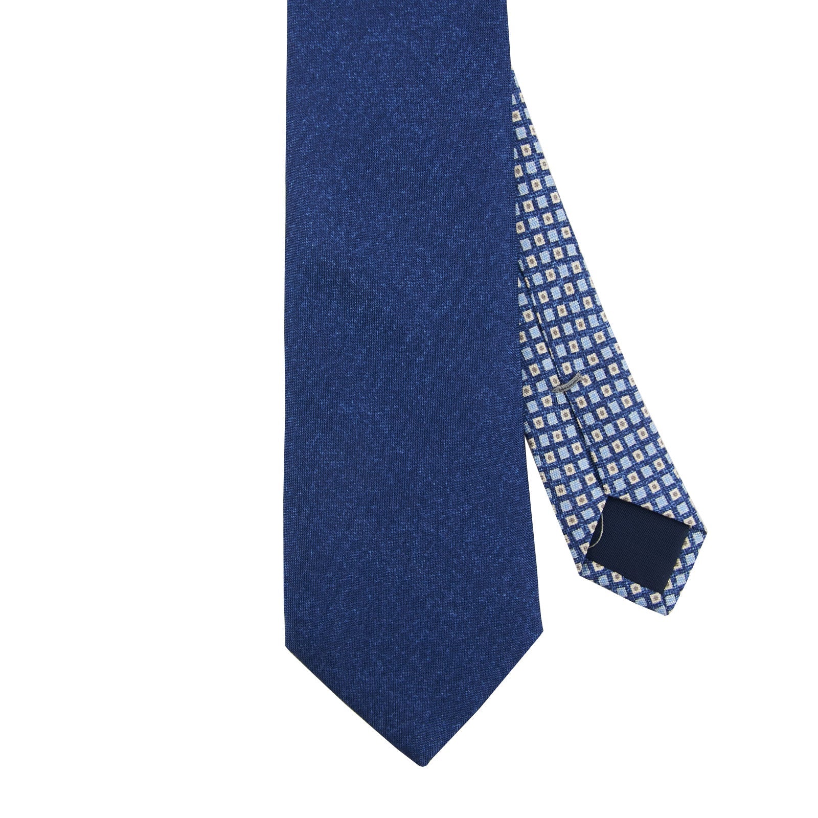 Printed Blue Solid Tie - 14768-75251 - Hammer Made
