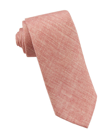 Printed Coral Pink Solid Tie - 14777-75260 - Hammer Made