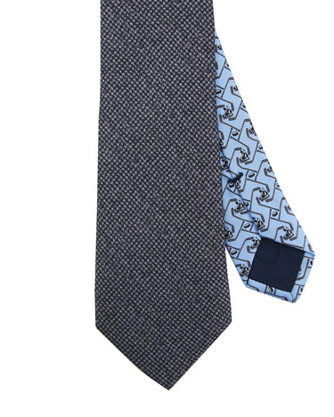 Printed Grey Hockey Tie - 14787-75271 - Hammer Made