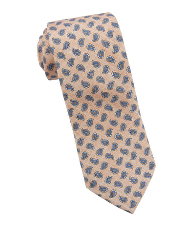 Printed Orange Micro Paisley Tie - 14779-75262 - Hammer Made