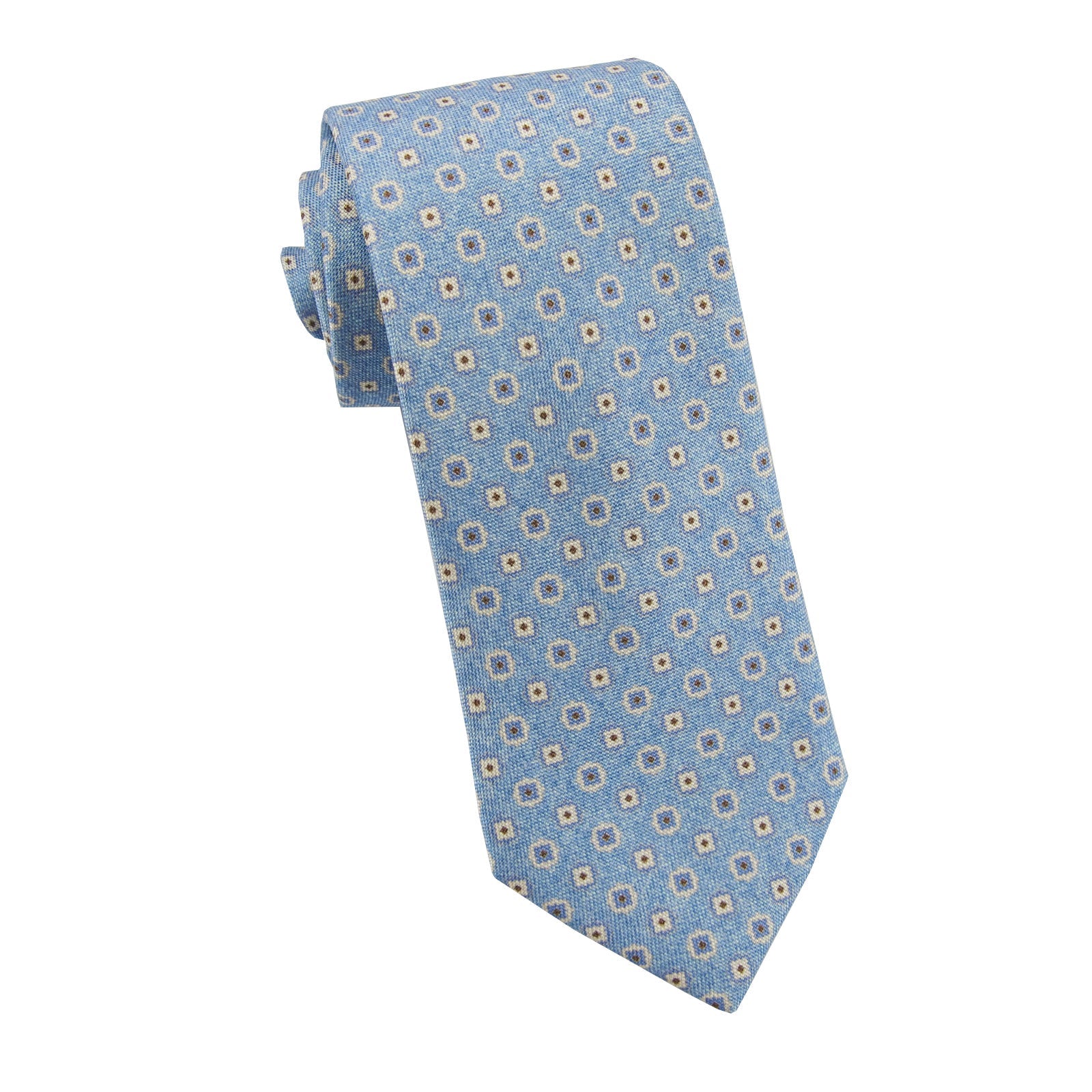 Printed Sky Mini Medallion Tie - 14776-75259 - Hammer Made