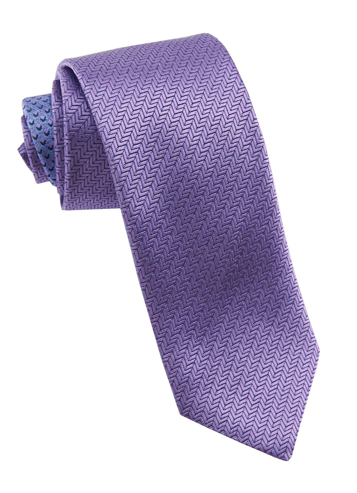 Purple Chevron Silk Neck Tie - 15134 - 80748 - Hammer Made