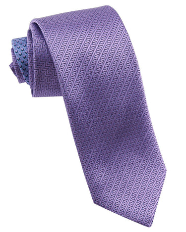 Purple Chevron Silk Neck Tie - 15134 - 80748 - Hammer Made