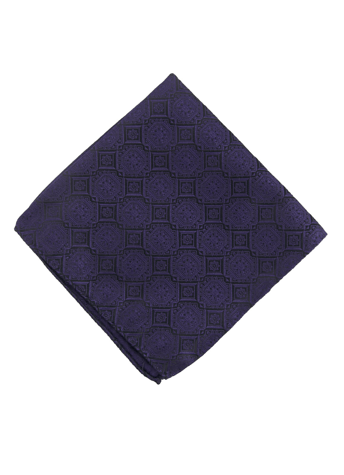 Purple Geo Silk Pocket Square - 15136 - 79327 - Hammer Made
