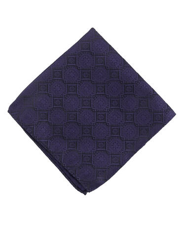 Purple Geo Silk Pocket Square - 15136 - 79327 - Hammer Made