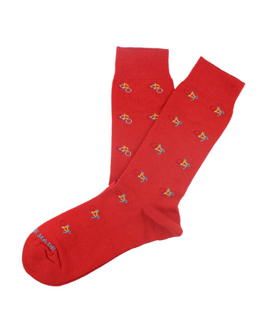 Red/multi bike sock - 14584 - 74119 - Hammer Made