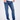 A person wearing comfortable Sanded Tapered Stretch Denim jeans, a white t-shirt, and white sneakers stands against a plain white background. Only the lower half of the body is visible, highlighting the stay-put waistband and modern fit.