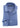 A folded blue and white patterned dress shirt with white buttons and a "Taft" label inside the collar.