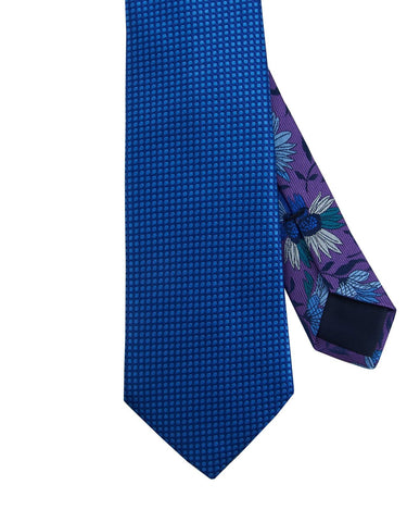 Woven Blue Pois Tie - 14765-75248 - Hammer Made