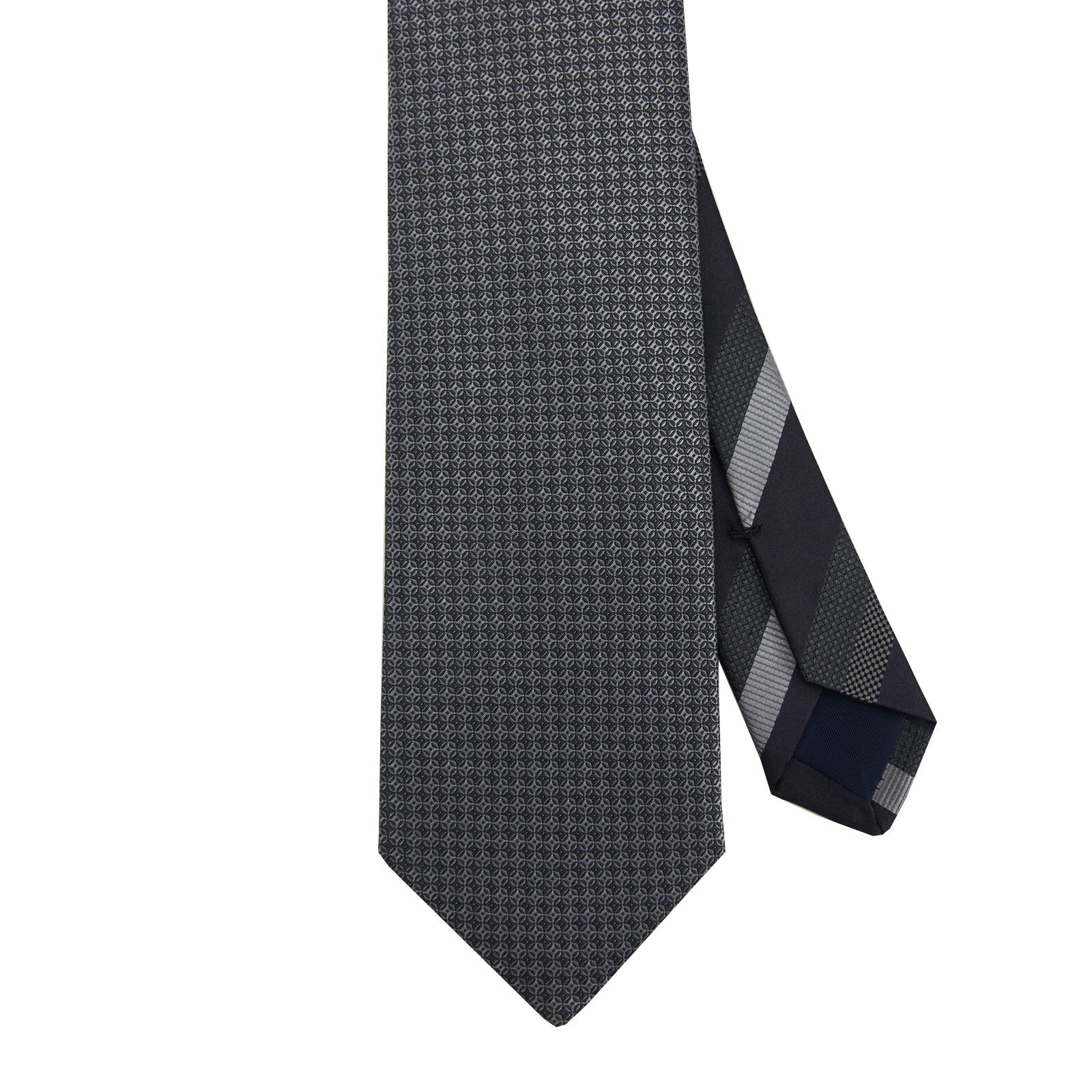 Woven Grey Solid Tie - 14759-75242 - Hammer Made